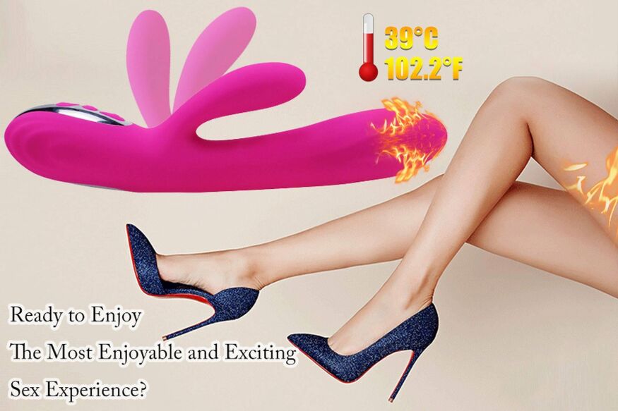 Вибратор кролик с подогревом Joker Heating Double Vibrating Massage Stick Pink