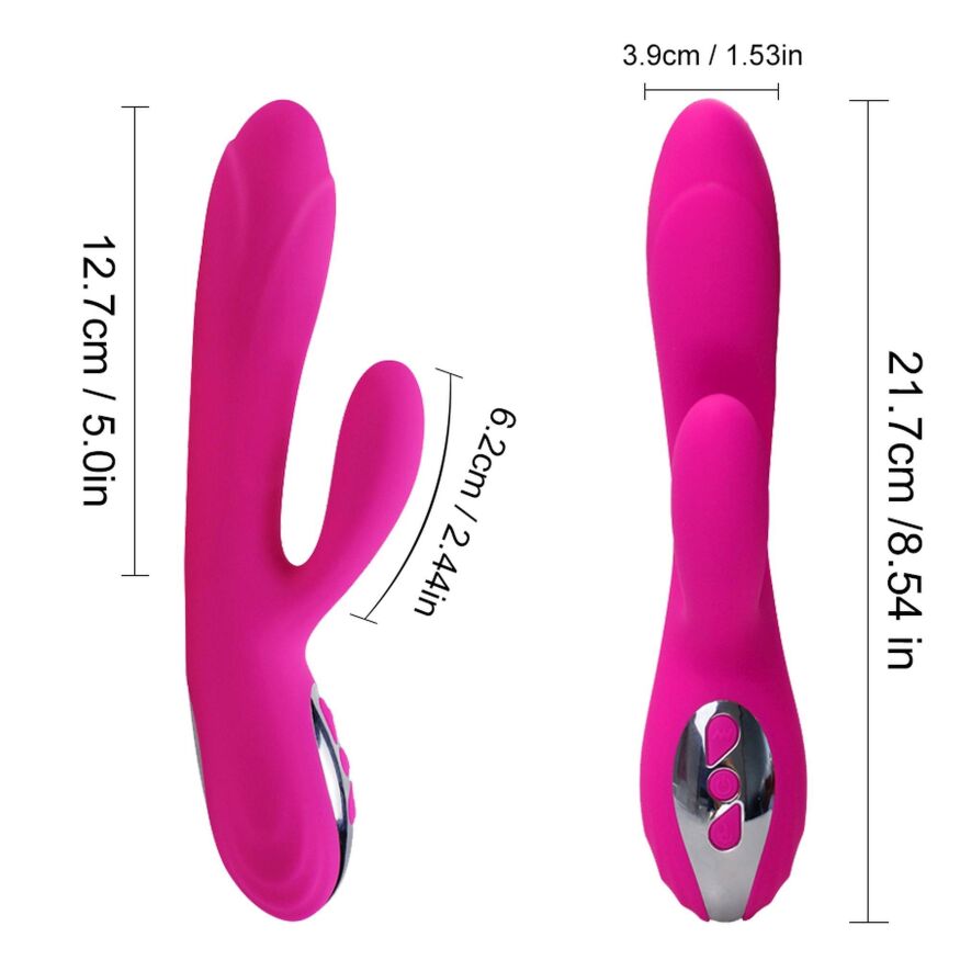 Вибратор кролик с подогревом Joker Heating Double Vibrating Massage Stick Pink