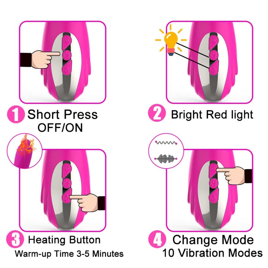 Вибратор кролик с подогревом Joker Heating Double Vibrating Massage Stick Pink
