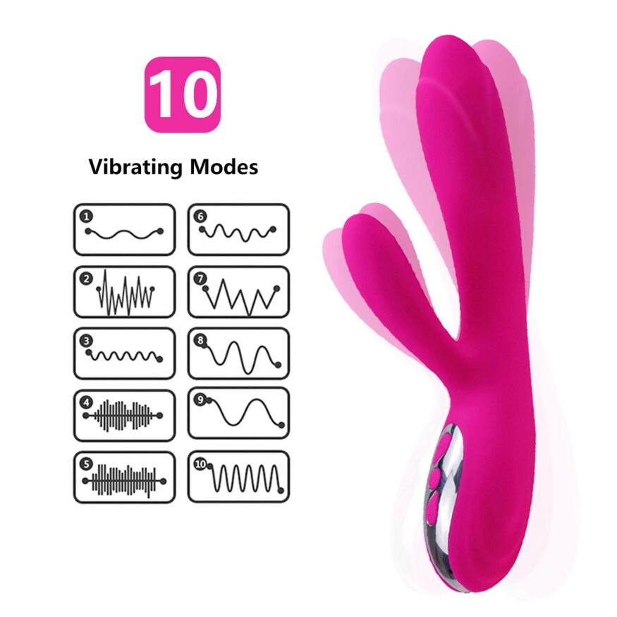 Вибратор кролик с подогревом Joker Heating Double Vibrating Massage Stick Pink