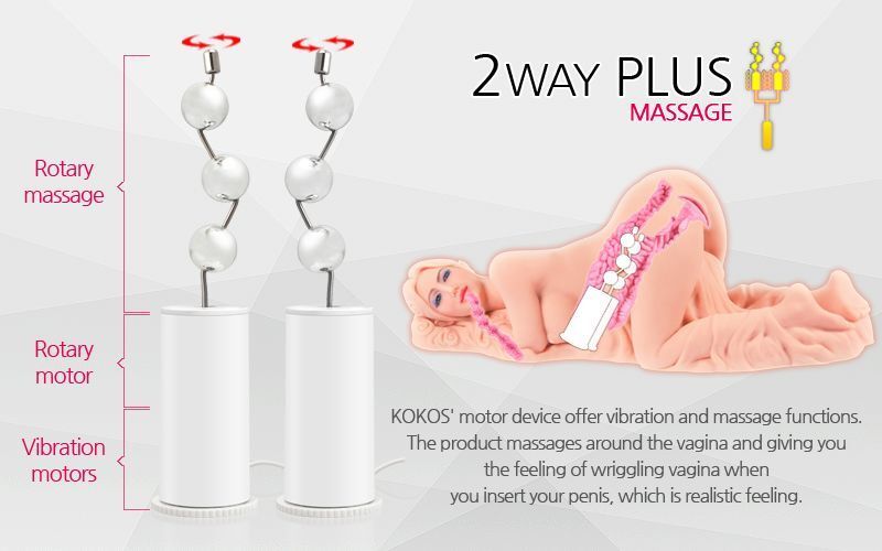 Мастурбатор Kokos Valentina 2WayPlus с вибрацией и массажем