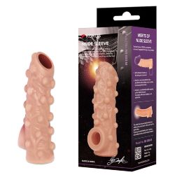 Открытая насадка на член с крупными бугорками Kokos Nude Sleeve NS 003 S