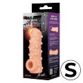 Відкрита насадка на член із великими горбками Kokos Nude Sleeve NS 003 S