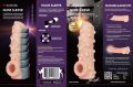 Відкрита насадка на член із великими горбками Kokos Nude Sleeve NS 003 S