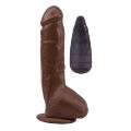 Вибратор реалистик мулат 9.9'Vibrating Dick-Brown-Rubicon-CHISA 23.5*4.8 см
