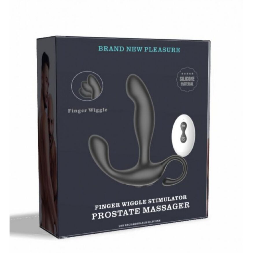 Массажер простаты с вибро Finger Wiggle Prostate Massager, черный