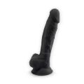 Фалоімітатор SilexD Johnny Black (MODEL 1 size 7in), двошаровий, силікон + Silexpan, діаметр 3,8см
