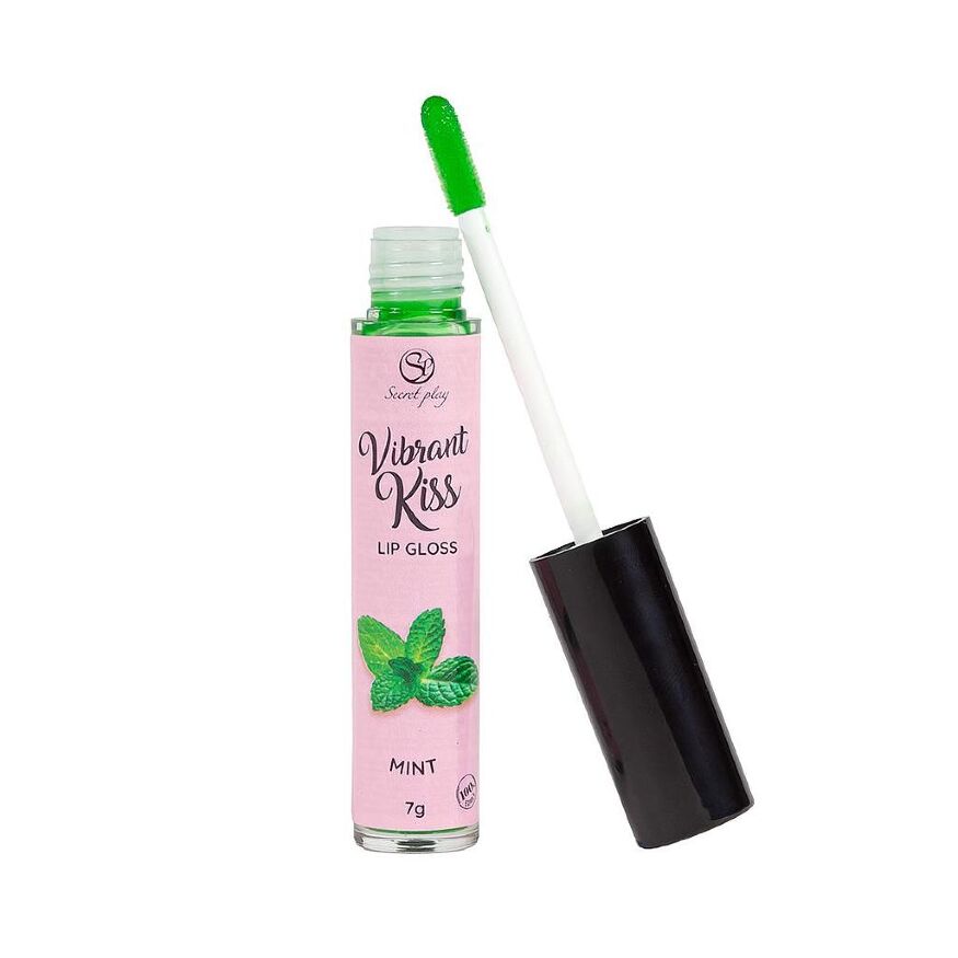 Блеск для губ с эффектом вибрации - Secret Play Mint Lip Gloss Vibrant Kiss