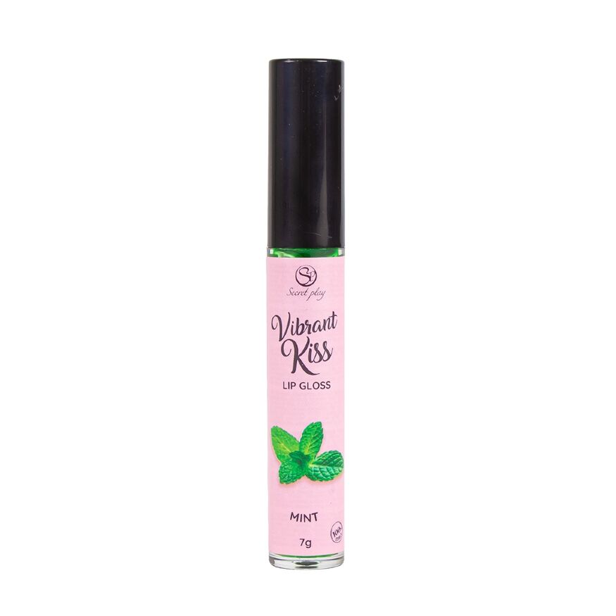 Блеск для губ с эффектом вибрации - Secret Play Mint Lip Gloss Vibrant Kiss