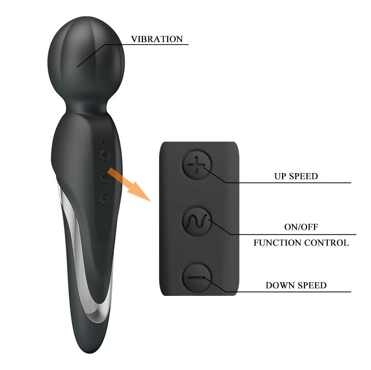 Вібромасажер Pretty Love - Fitzgerald USB Black, BI-014622-1