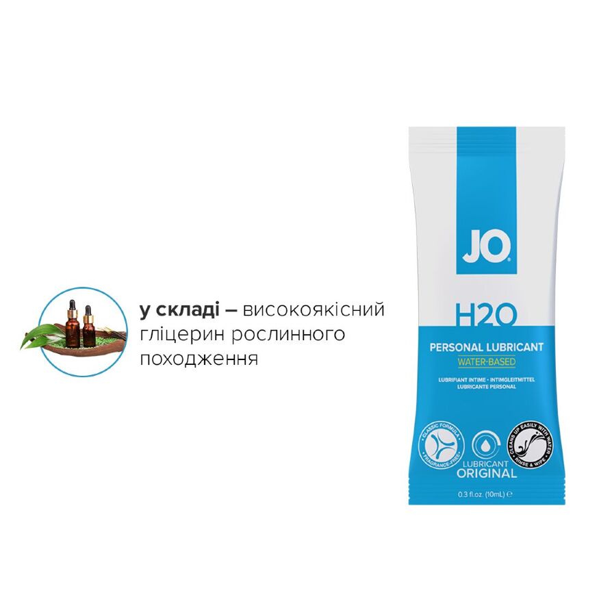 Foil Display Box - JO H2O Lubricant - Original - 12 x 10ml