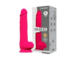 Фалоімітатор SilexD Kingston Pink (MODEL 15in), двошаровий, силікон+Silexpan, діаметр 7 см