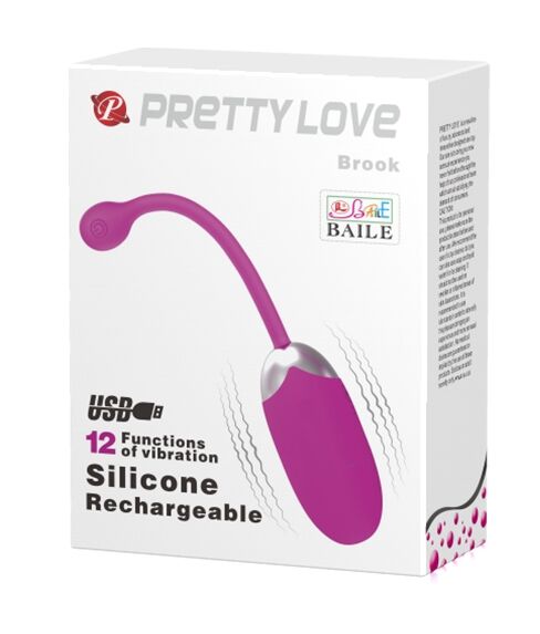 Перезаряжаемое виброяйцо PRETTY LOVE «BROOK», BI-014525