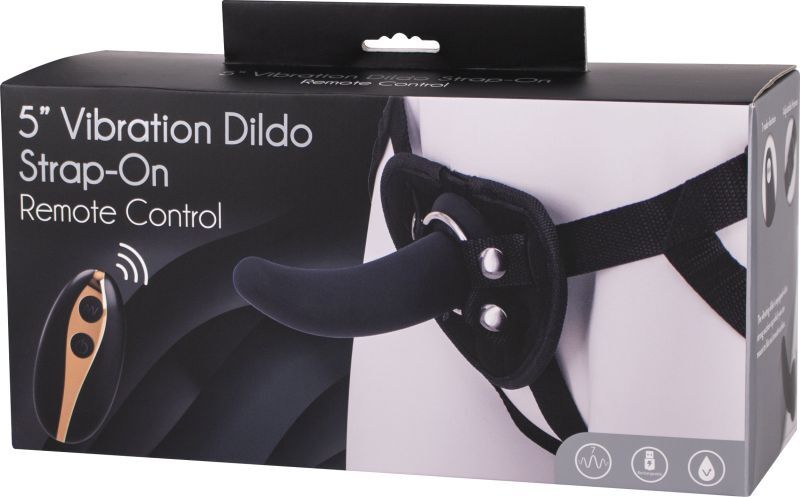 Страпон женский с пультом управления Seven Creations DILDO STRAP-ON BLACK