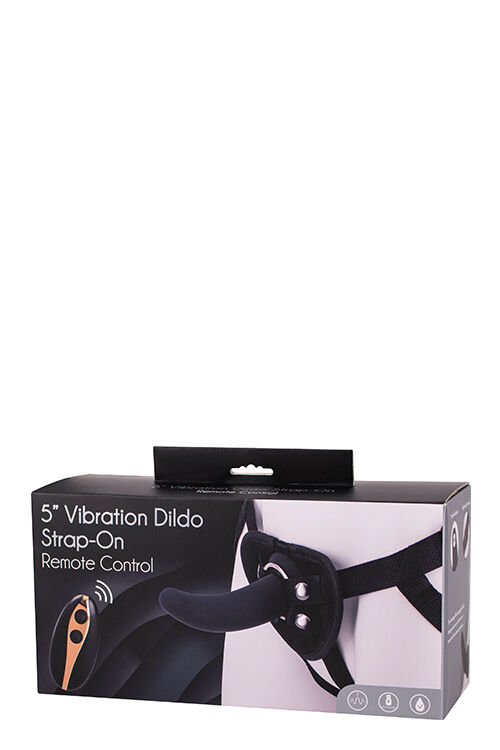 Страпон женский с пультом управления Seven Creations DILDO STRAP-ON BLACK
