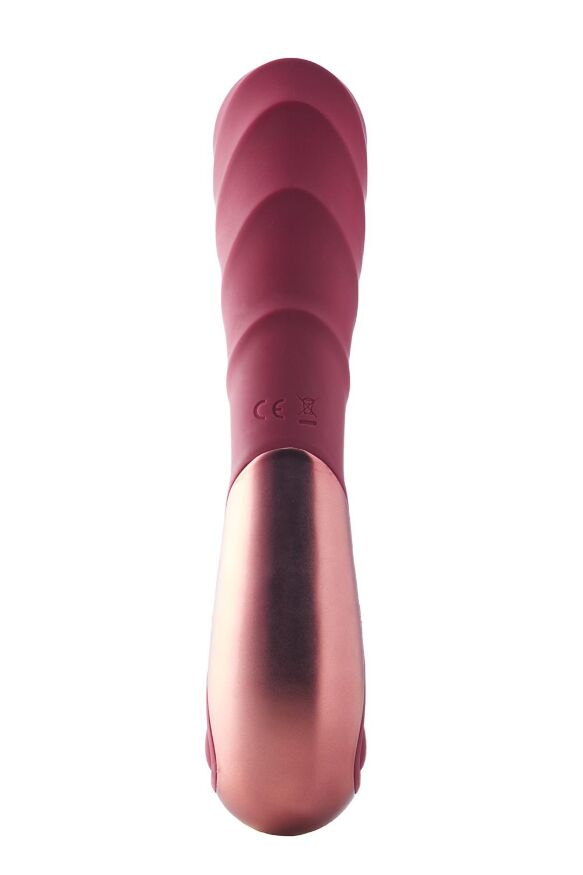 Подвійний вібратор рельєфний Dream Toys Dinky Duo Vibrator Jimmy K, бордовий