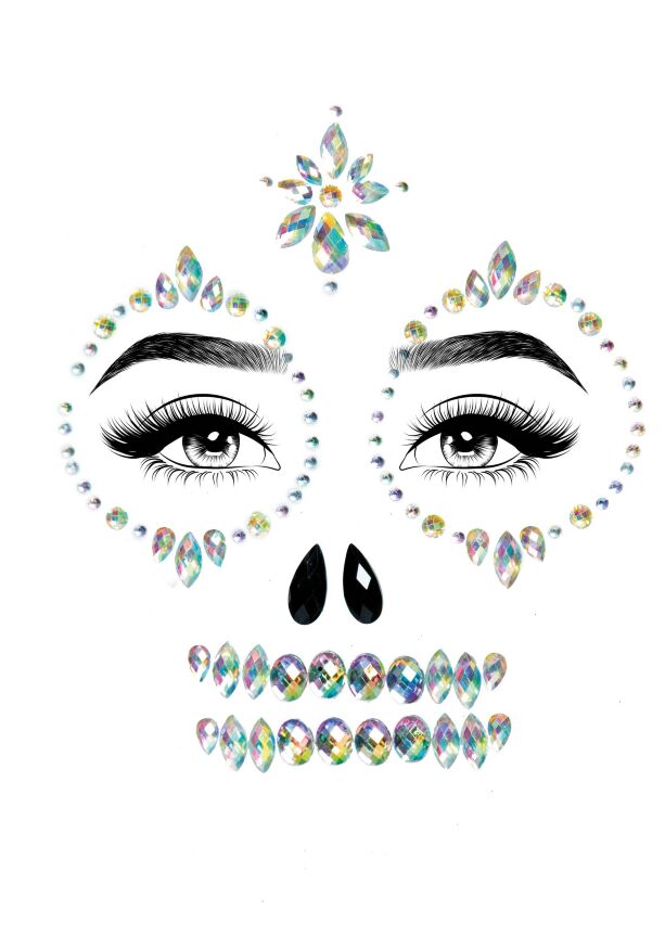 Украшения для лица и груди Leg Avenue Skeleton face and chest jewels O/S