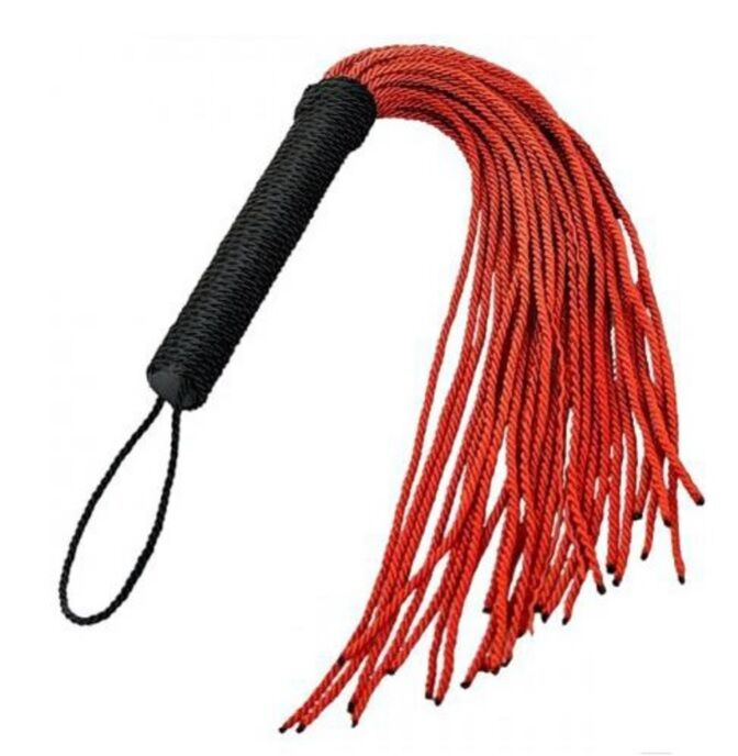 Флоггер DS Fetish Rope flogger black/red