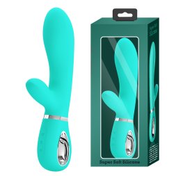 Вібратор з м'якою головкою і кліторальной стимуляцією Pretty Love - Thomas USB Green, BI-014621-3