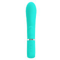 Вібратор з м'якою головкою і кліторальной стимуляцією Pretty Love - Thomas USB Green, BI-014621-3