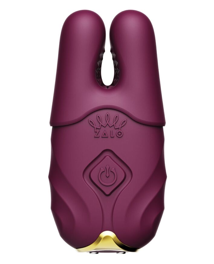 Бездротові вібруючі затискачі для сосків ZALO Nave Vibrating Nipple Clamps фіолетовий