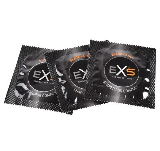 Презервативи EXS Black Latex Condoms (по 1шт) (упаковка може відрізнятися кольором та малюнком)