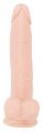 Фаллоимитатор с мошонкой - Nature Skin Medium Bendable Dildo