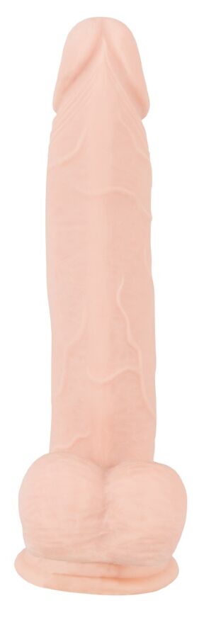 Фаллоимитатор с мошонкой - Nature Skin Medium Bendable Dildo