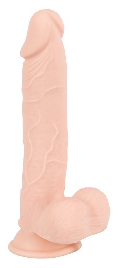 Фаллоимитатор с мошонкой - Nature Skin Medium Bendable Dildo