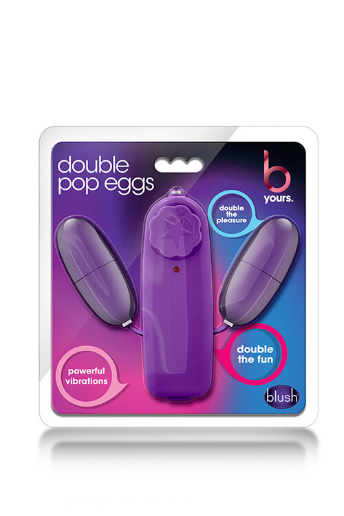 Віброяйце подвійне Blush B yours double pop eggs plum, фіолетовий