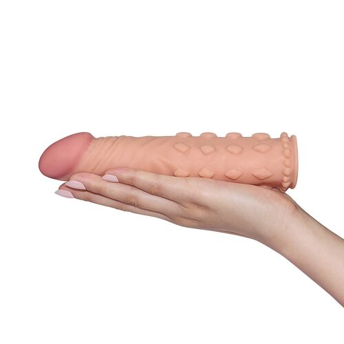 Подовжуюча насадка на член тілесного кольору Pleasure X-Tender Penis Sleeve Add 2" Flesh
