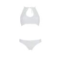 Комплект із бра, трусиків з ажурним декором та відкритим кроком Passion URSULA SET S/M, white
