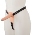 Тонкий страпон з вібраціею на ремінцях - Vibrating Strap-On