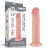 Упругий высококачественный фаллоимитатор без мошонки - Sliding-Skin Dual Layer Dong 8" Flesh