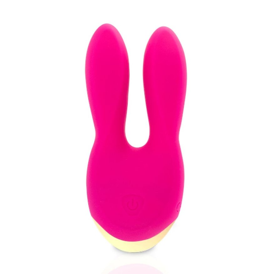 Вібратор із вушками для клітора Rianne S Bunny Bliss у сумочці, рожевий