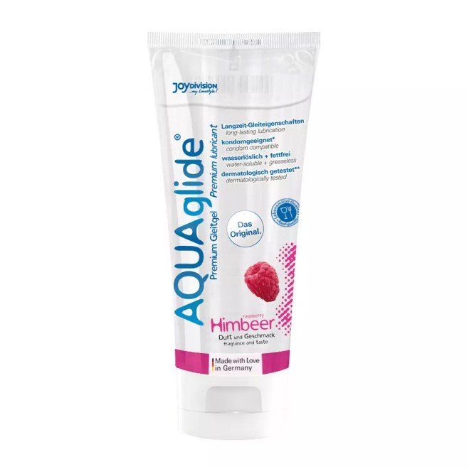 Лубрикант со вкусом малины - AQUAglide Raspberry, 100 мл
