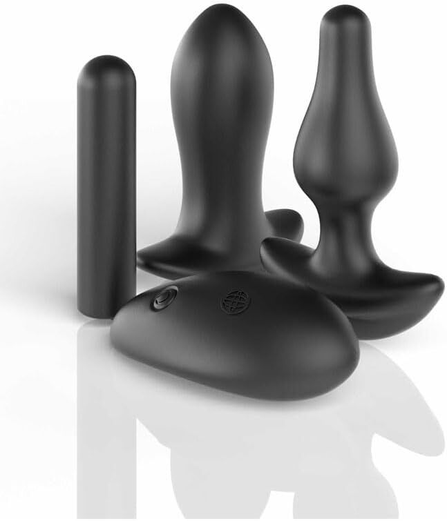 Набор для прелюдии Pipedream Hookup Panties трусики (XL-XXL) и игрушки с пулей, 5 предметов, черный