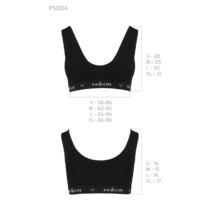 Спортивный топ с широкой резинкой PS004 TOP black M - Passion