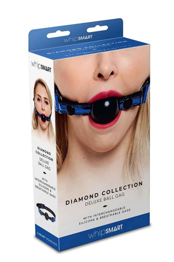 Кляп WHIPSMART DIAMOND BALL GAG BLUE