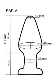 Анальний плаг зі скла EGZO EAP-A (довжина 11 см, діаметр 4,6 см )