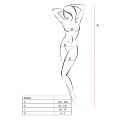 Бодистокинг Passion BS061 white, комбинезон, имитация чулок