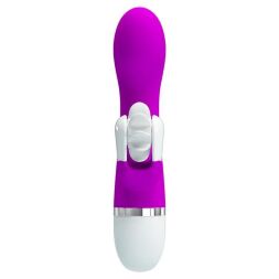 Вибратор-кролик с язычками для клитора Pretty Love Sheila Rolling Vibrator Purple