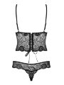 Комплект Obsessive Alluria пеньюар и стринги S/M