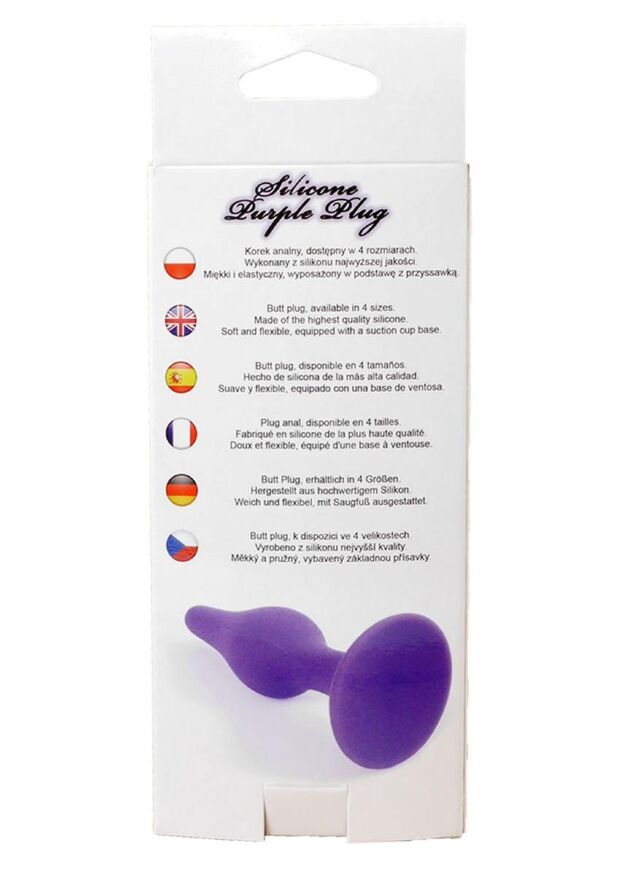 Універсальна анальна втулка середнього розміру.  - Silicone Purple Plug M