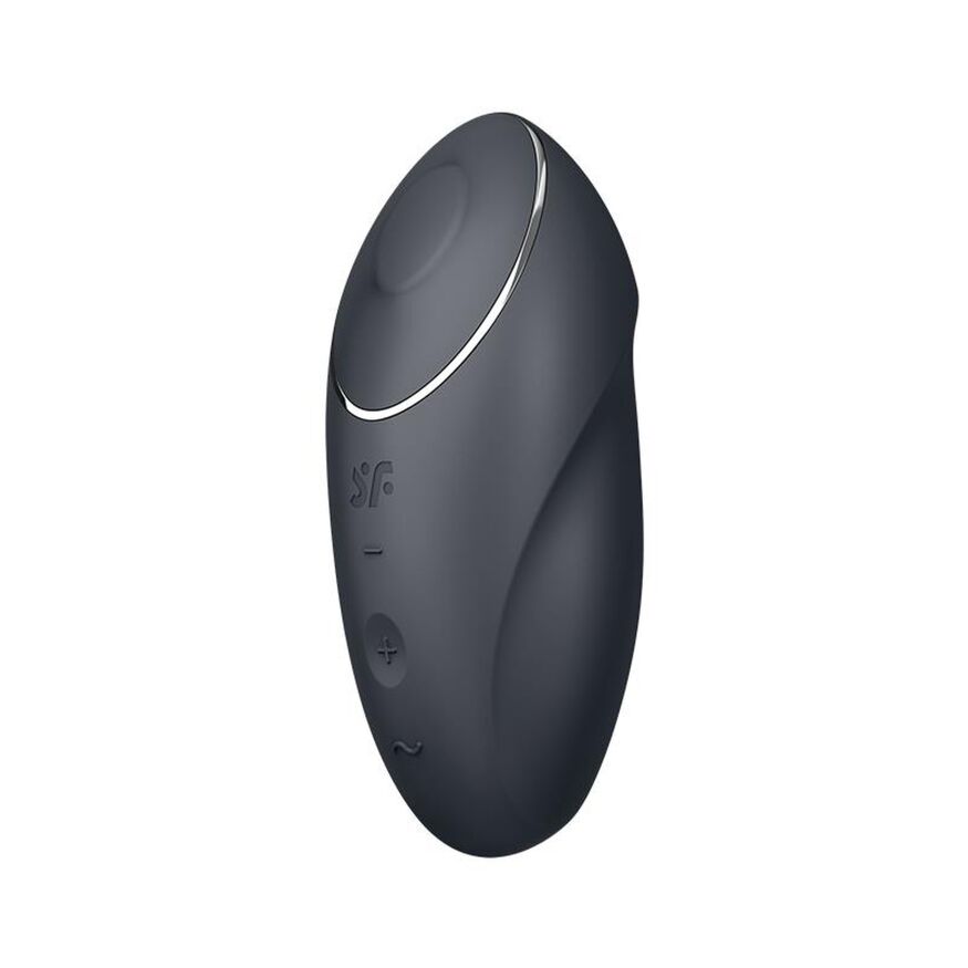 Елегантний кліторальний вібратор з пульсацією- Satisfyer Tap &amp; Climax 1 Grey