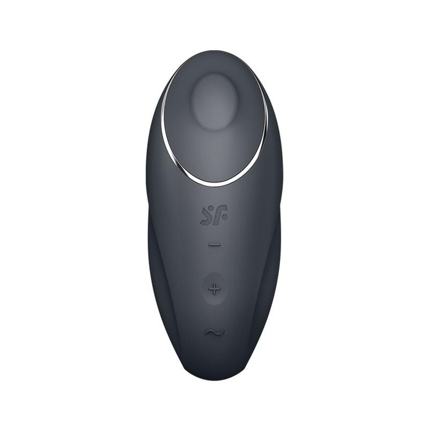 Елегантний кліторальний вібратор з пульсацією- Satisfyer Tap &amp; Climax 1 Grey