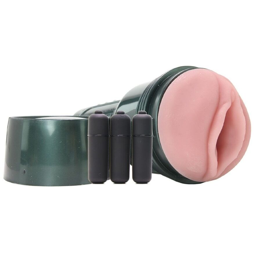 Мастурбатор у колбі з трьома віброкулями Fleshlight Vibro Pink Lady Touch