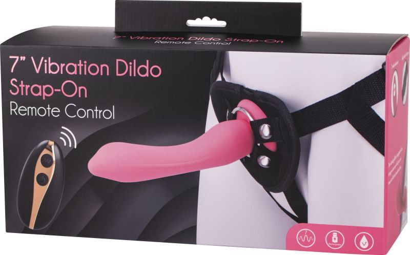 Страпон женский с пультом управления Seven Creations DILDO STRAP-ON PINK