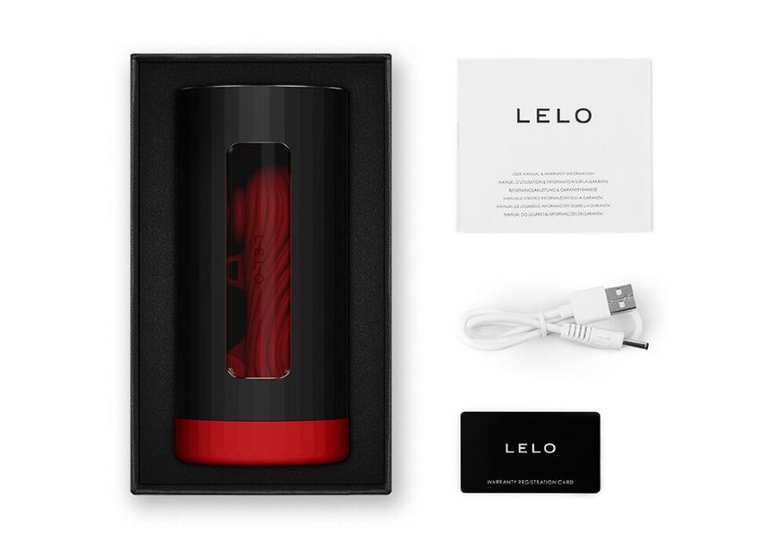 Смарт-мастурбатор LELO F1S V3 XL Red, увеличенный, 2 мотора, 8 режимов, стимуляция звуковыми волнами