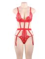 Комплект белья кружевной Star Night Love Affair Lace красный XS-S